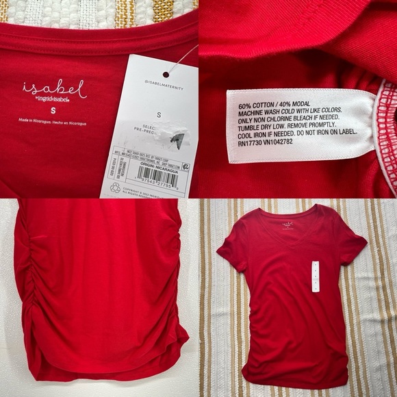 Short Sleeve V-Neck Maternity T-Shirt - Isabel
Maternity by Ingrid & Isabe|Red S - Picture 16 of 17